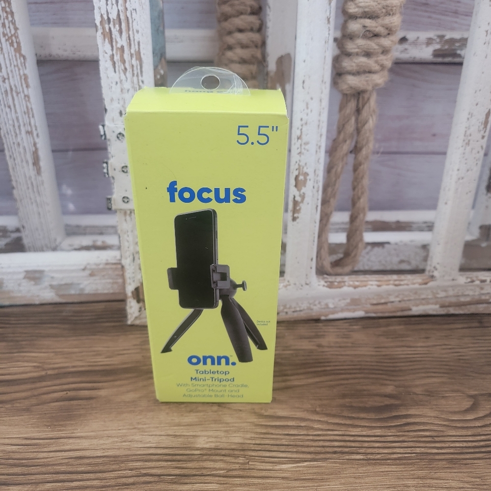 Onn Black Tabletop Mini-Tripod for Cell Phones